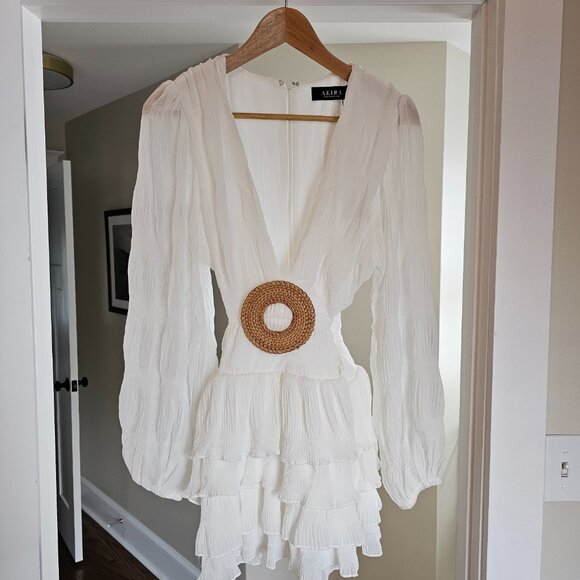 AKIRA Dresses & Skirts - On Island Time Ruffled Mini Dress